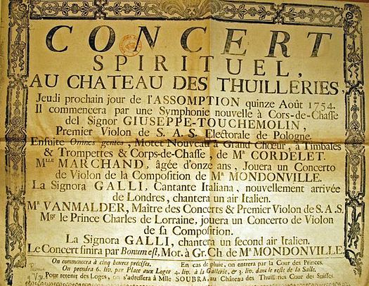 Concert Spirituel poster