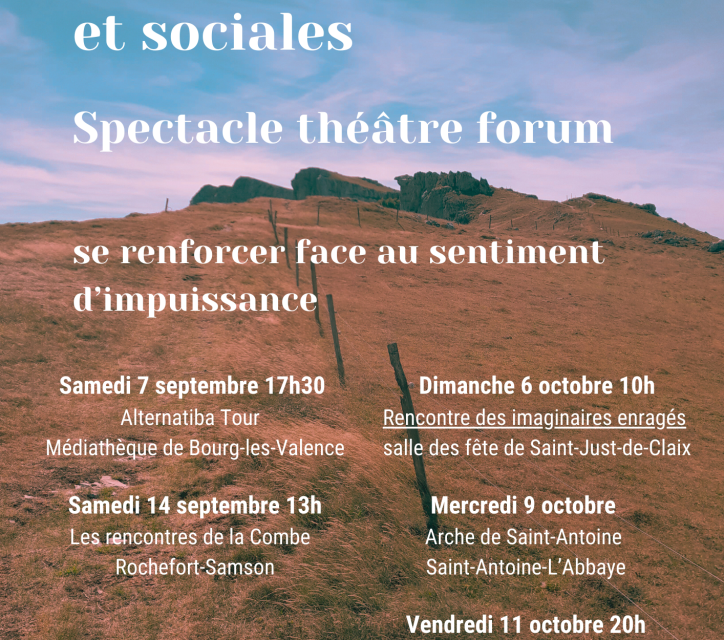 Lutter contre le sentiment d’impuissance face à l’urgence écologique et sociale grâce au Théâtre Forum